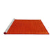 Serging Thickness of Machine Washable Contemporary Neon Red Rug, wshcon2321