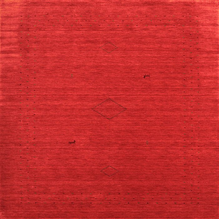 Serging Thickness of Abstract Orange Contemporary Rug, con2321org