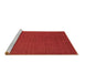 Sideview of Machine Washable Abstract Brown Contemporary Rug, wshcon2321brn