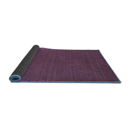Sideview of Abstract Blue Contemporary Rug, con2321blu