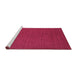 Sideview of Machine Washable Abstract Purple Contemporary Area Rugs, wshcon2321pur