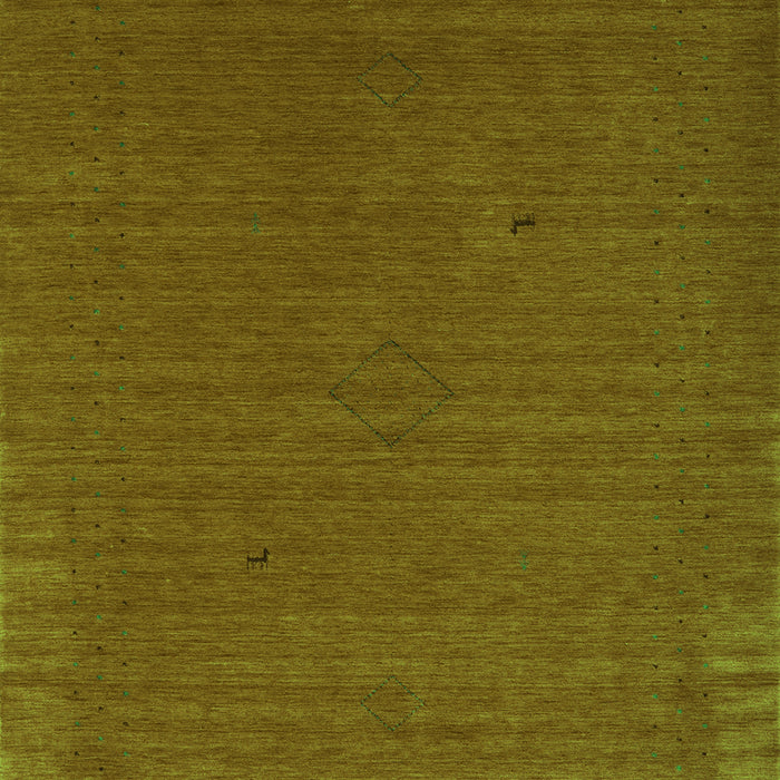 Serging Thickness of Machine Washable Abstract Green Contemporary Area Rugs, wshcon2321grn