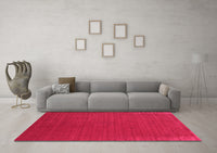 Machine Washable Abstract Pink Contemporary Rug, wshcon2321pnk