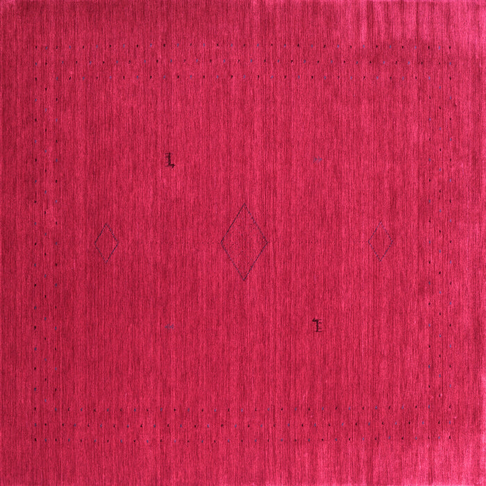 Square Machine Washable Abstract Pink Contemporary Rug, wshcon2321pnk