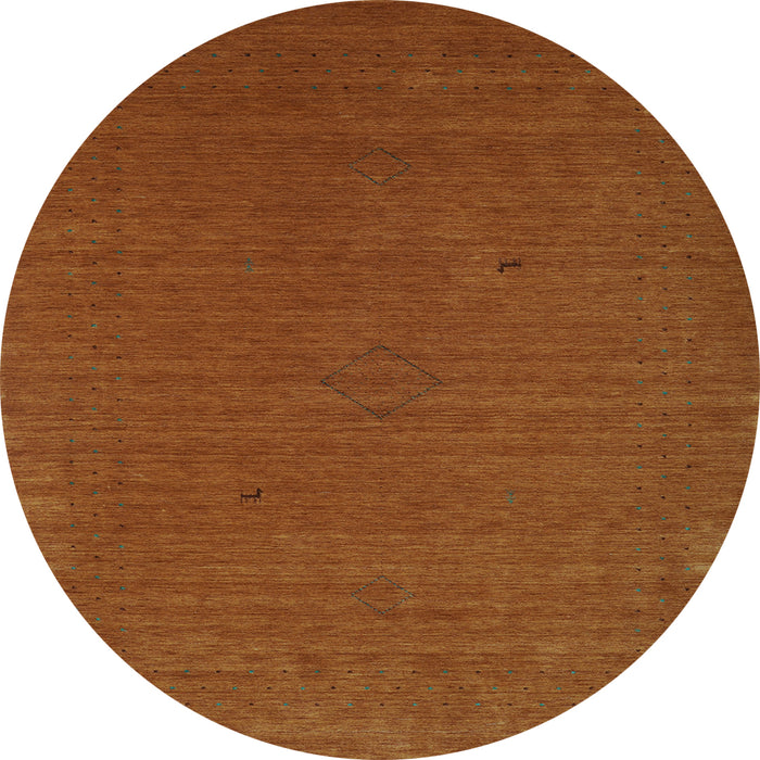 Round Abstract Light Blue Contemporary Rug, con2321lblu