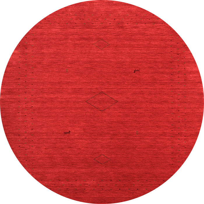 Square Abstract Orange Contemporary Rug, con2321org