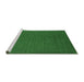 Sideview of Machine Washable Abstract Emerald Green Contemporary Area Rugs, wshcon2321emgrn