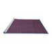 Sideview of Machine Washable Abstract Blue Contemporary Rug, wshcon2321blu