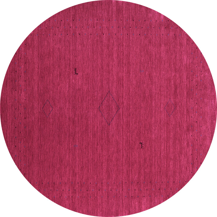 Round Machine Washable Abstract Purple Contemporary Area Rugs, wshcon2321pur