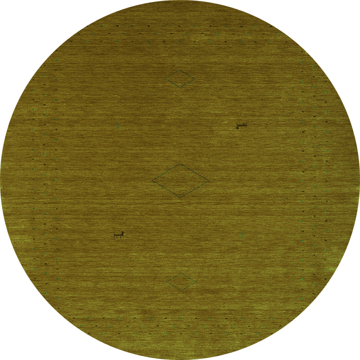 Square Abstract Green Contemporary Rug, con2321grn