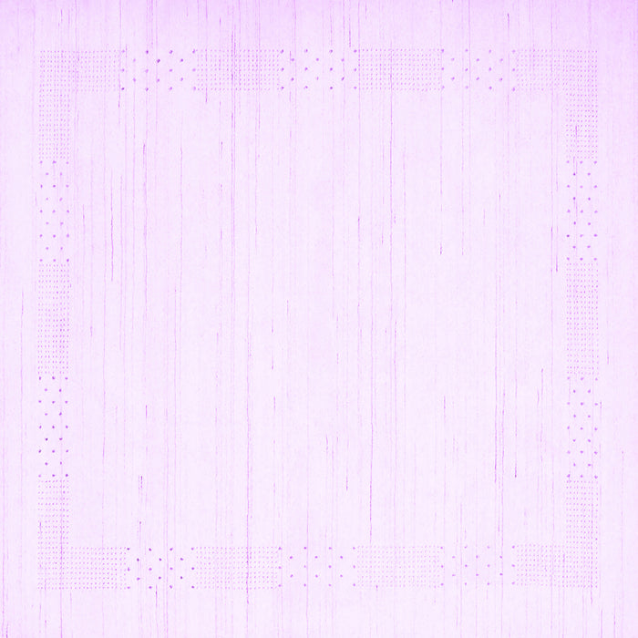 Square Solid Purple Modern Rug, con2322pur