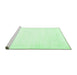 Sideview of Machine Washable Solid Emerald Green Modern Area Rugs, wshcon2322emgrn