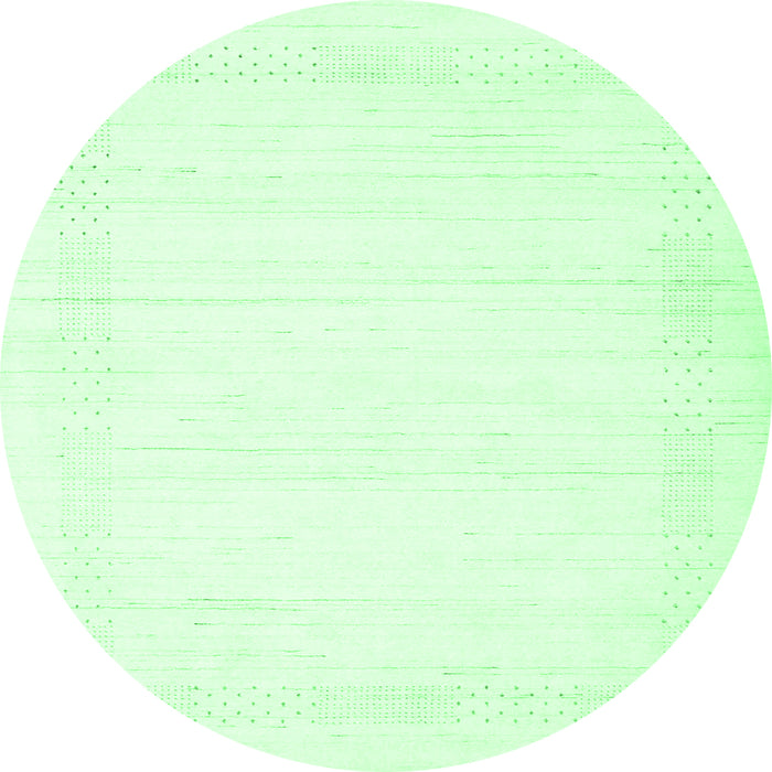 Round Solid Emerald Green Modern Rug, con2322emgrn