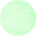 Round Solid Emerald Green Modern Rug, con2322emgrn