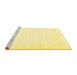 Sideview of Machine Washable Solid Yellow Modern Rug, wshcon2322yw