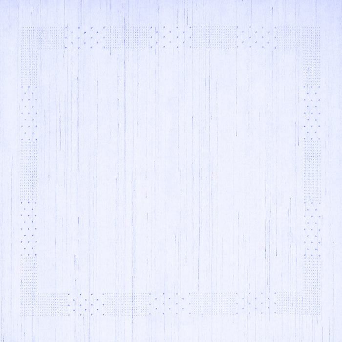 Square Machine Washable Solid Blue Modern Rug, wshcon2322blu