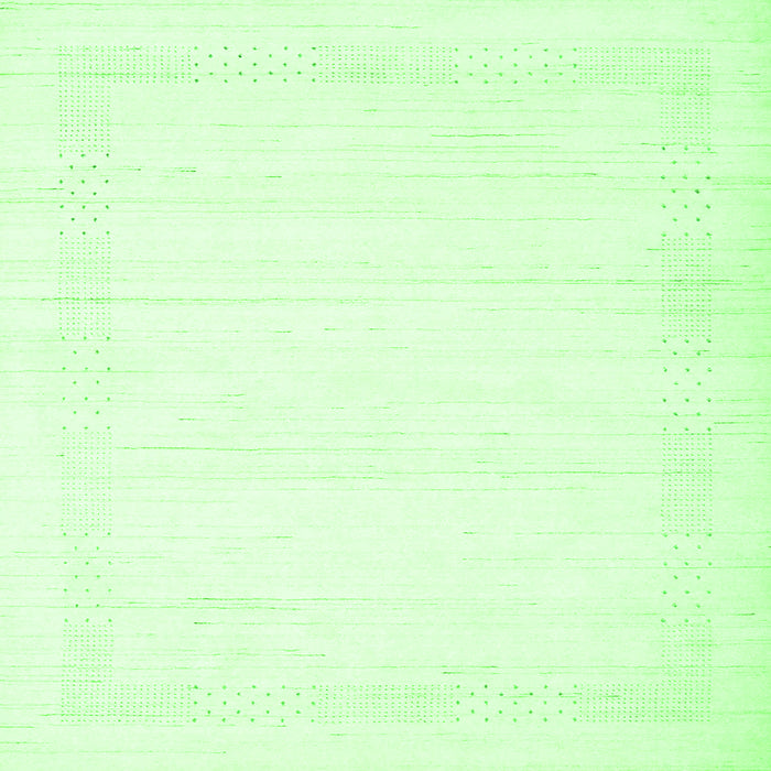 Serging Thickness of Solid Green Modern Rug, con2322grn