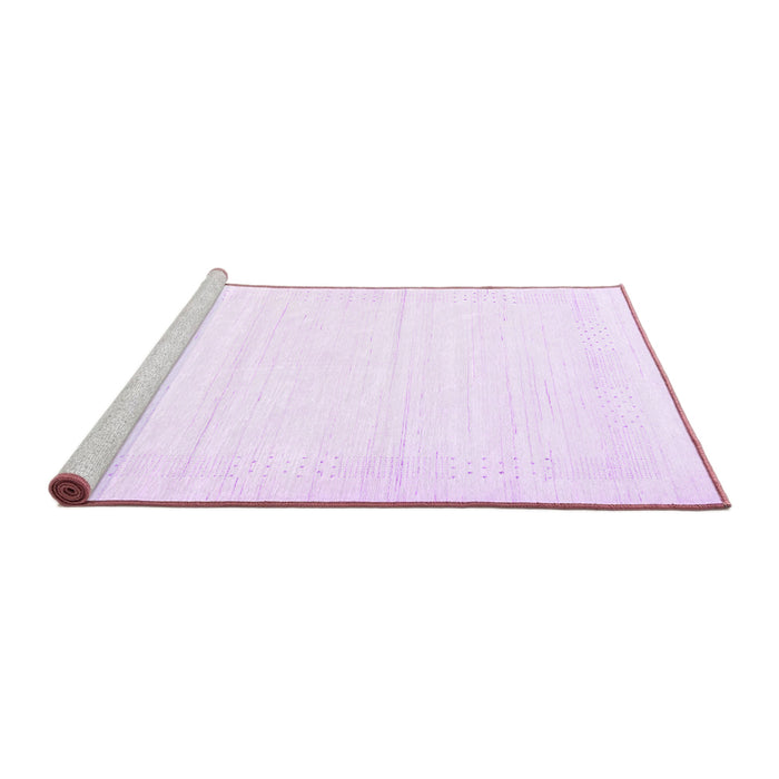 Sideview of Machine Washable Solid Purple Modern Area Rugs, wshcon2322pur