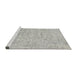 Serging Thickness of Machine Washable Contemporary Grey Gray Rug, wshcon2323