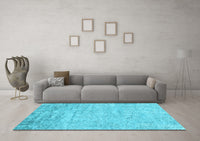 Machine Washable Abstract Light Blue Contemporary Rug, wshcon2323lblu