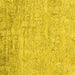 Square Machine Washable Abstract Yellow Contemporary Rug, wshcon2323yw