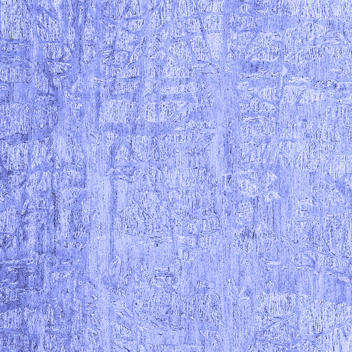 Square Abstract Blue Contemporary Rug, con2323blu