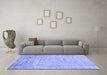 Machine Washable Abstract Blue Contemporary Rug in a Living Room, wshcon2323blu