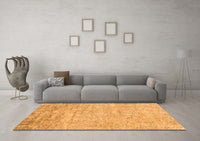 Machine Washable Abstract Orange Contemporary Rug, wshcon2323org