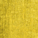 Square Abstract Yellow Contemporary Rug, con2323yw