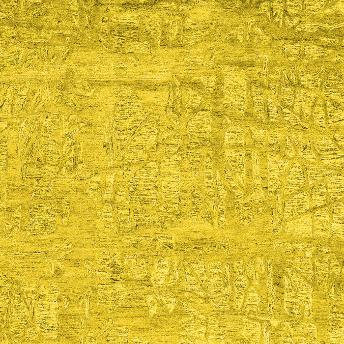 Abstract Yellow Contemporary Rug, con2323yw