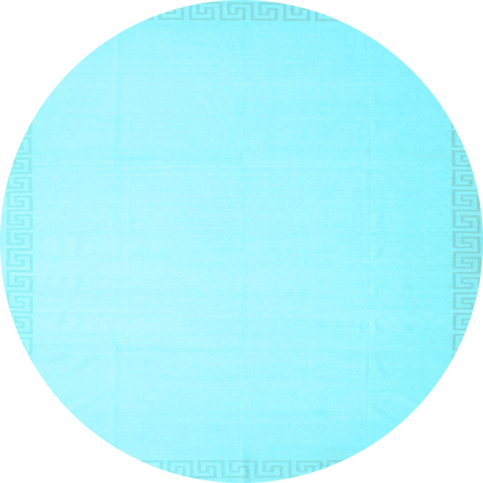 Round Solid Light Blue Modern Rug, con2324lblu
