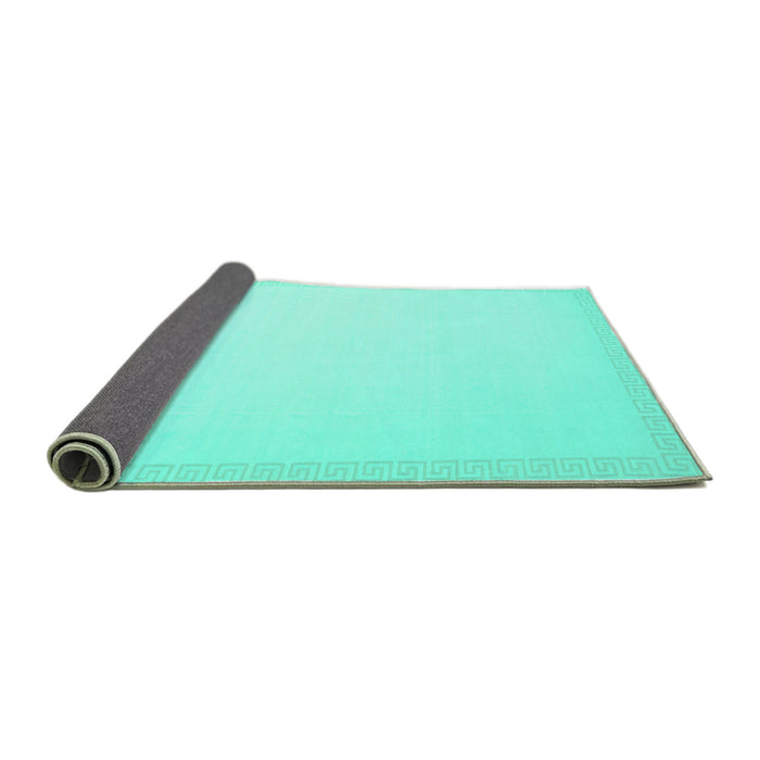 Sideview of Solid Turquoise Modern Rug, con2324turq
