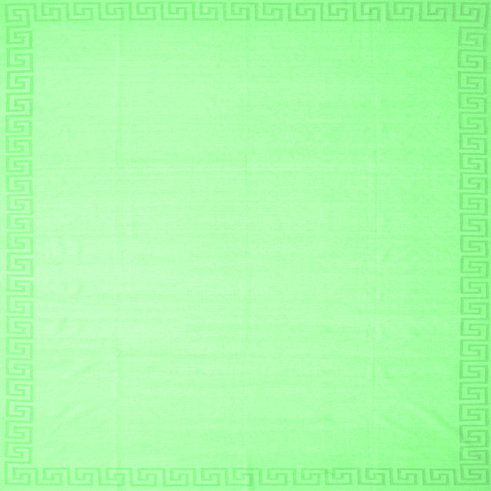 Square Machine Washable Solid Emerald Green Modern Area Rugs, wshcon2324emgrn