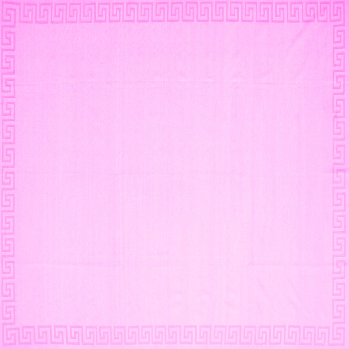 Square Solid Pink Modern Rug, con2324pnk