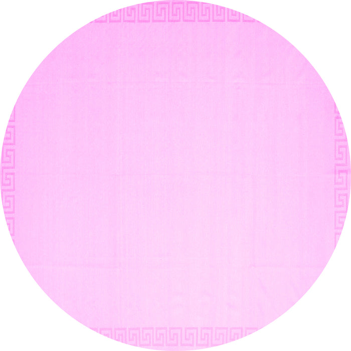 Round Solid Pink Modern Rug, con2324pnk