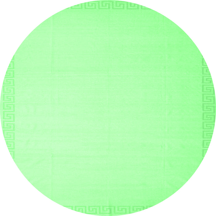 Round Solid Emerald Green Modern Rug, con2324emgrn