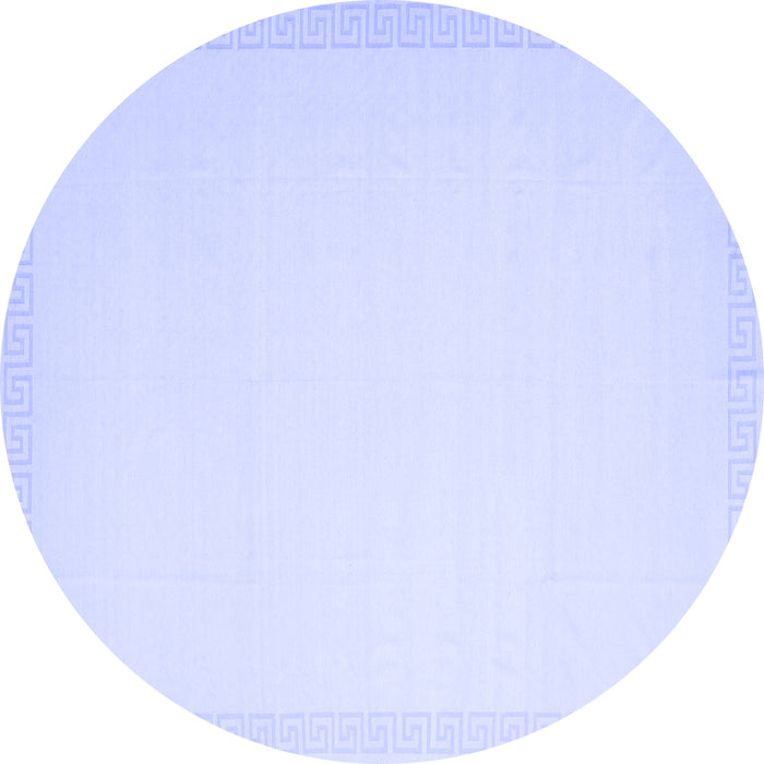Round Solid Blue Modern Rug, con2324blu