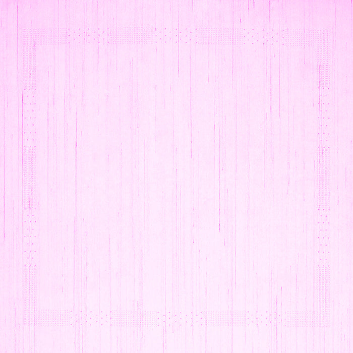 Square Machine Washable Solid Pink Modern Rug, wshcon2325pnk