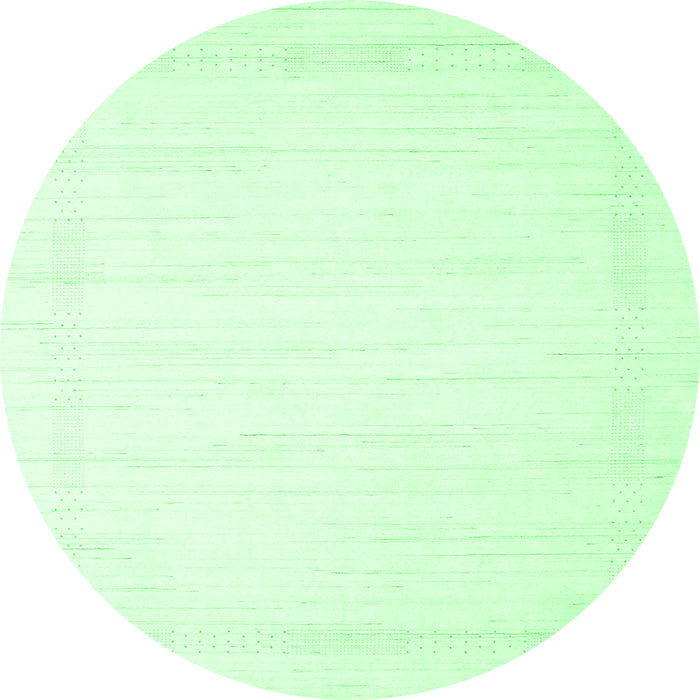 Round Solid Emerald Green Modern Rug, con2325emgrn