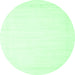 Round Solid Emerald Green Modern Rug, con2325emgrn