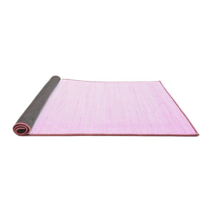 Sideview of Solid Pink Modern Rug, con2325pnk