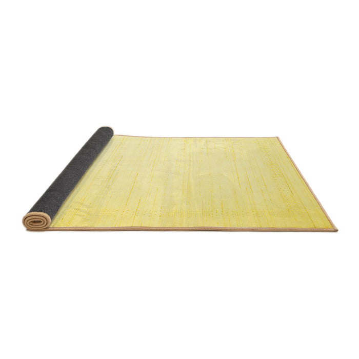 Sideview of Solid Yellow Modern Rug, con2325yw
