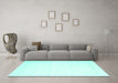 Machine Washable Solid Turquoise Modern Area Rugs in a Living Room,, wshcon2325turq