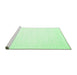 Sideview of Machine Washable Solid Emerald Green Modern Area Rugs, wshcon2325emgrn