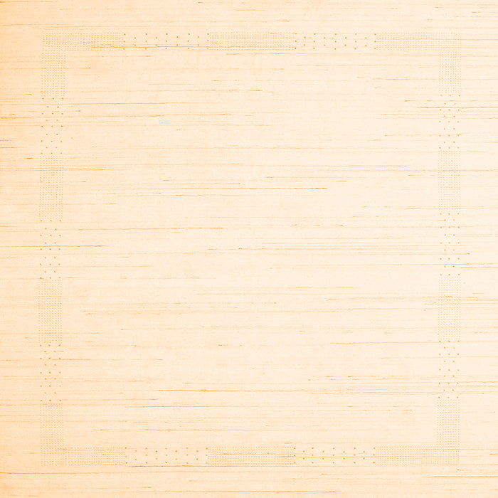 Round Machine Washable Solid Orange Modern Area Rugs, wshcon2325org