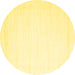 Round Solid Yellow Modern Rug, con2325yw