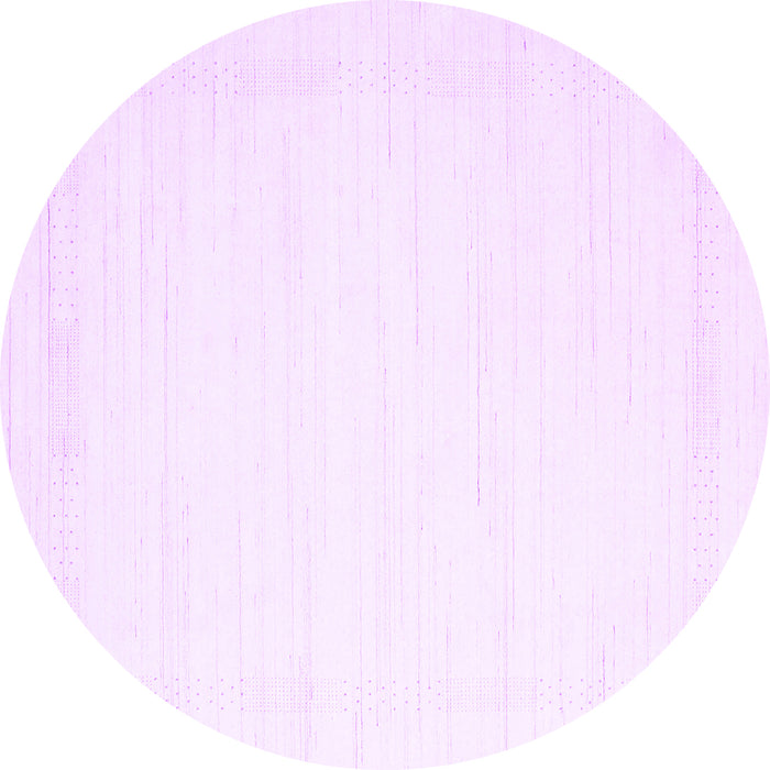 Round Solid Purple Modern Rug, con2325pur