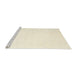 Serging Thickness of Machine Washable Contemporary Peach Beige Rug, wshcon2326