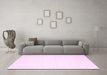 Machine Washable Solid Pink Modern Rug in a Living Room, wshcon2326pnk