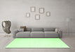 Machine Washable Solid Green Modern Area Rugs in a Living Room,, wshcon2326grn